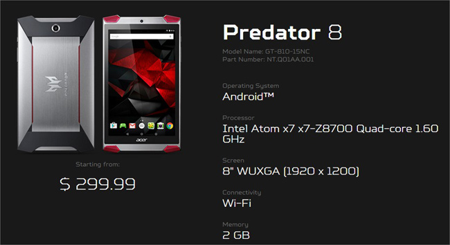 Tablet quái vật Predator Full HD rao bán hôm nay với giá 6 triệu đồng