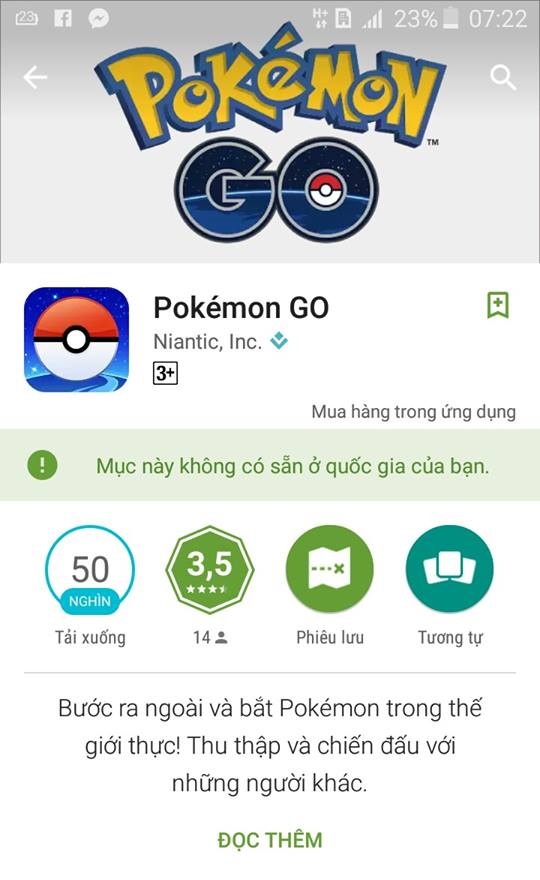 Game thủ Việt Nam đã có thể tải và chơi Pokemon GO ngay bây giờ