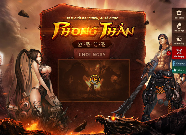 Webgame Phong Thần tung trailer, ấn định ngày ra mắt