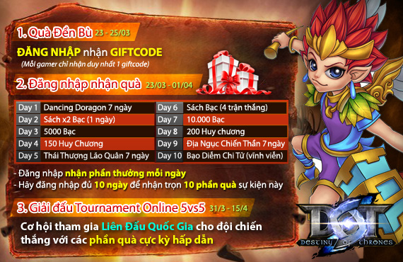Tưng bừng chào đón giải đấu DOT - Tournament Online 5vs5