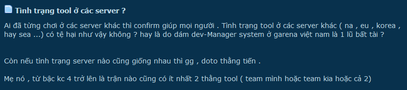 Liên Minh Huyền Thoại Việt Nam là máy chủ sử dụng tool hack nhiều nhất?