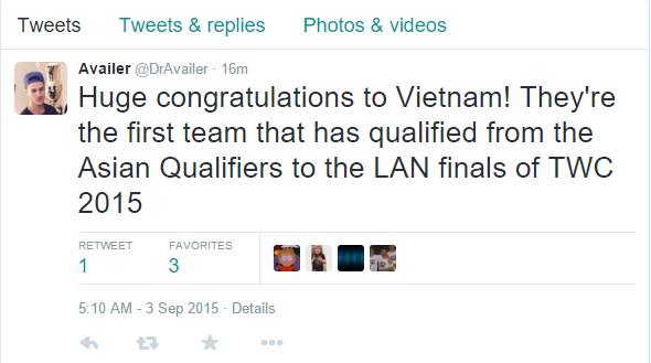 Việt Nam giành suất tham dự trận chung kết giải vô địch Counter-Strike Online