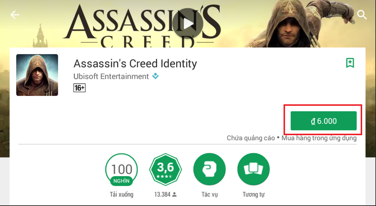 Chỉ 6.000 VND, còn chờ gì nữa mà không tậu Assassin’s Creed: Identity ngay hôm nay!