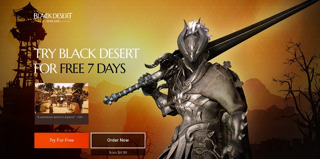 Game online bom tấn Black Desert mở cửa miễn phí cả tuần cho người chơi