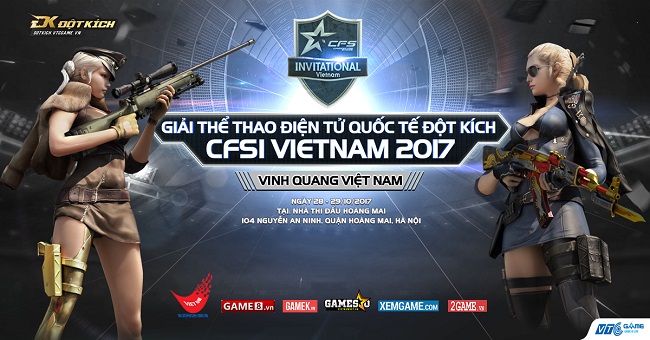 5 Quốc kì hội tụ trong giải đấu Đột Kích Quốc tế CFSI Việt Nam 2017