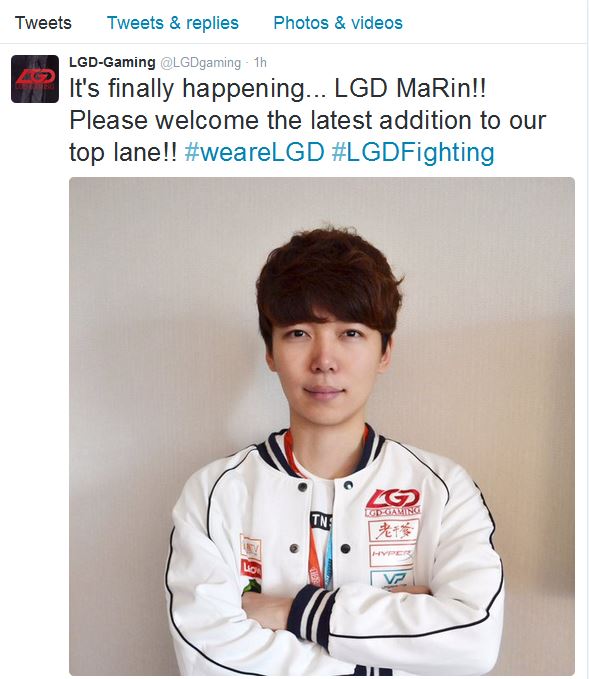 Nóng: Bỏ ý định lấy vợ Marin gia nhập LGD Gaming
