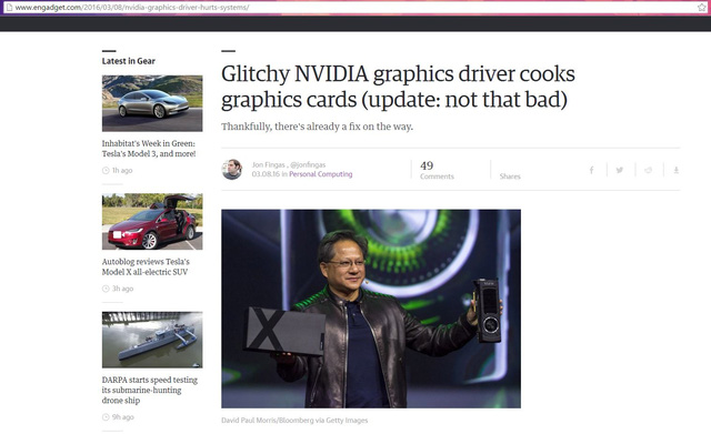 Game thủ chú ý - Driver mới của NVIDIA có thể làm cháy card đồ họa