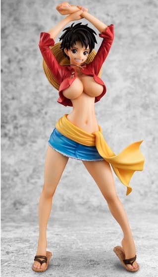 Sốc với tượng đồ chơi Luffy phiên bản nữ