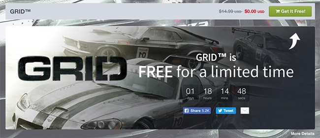 Cơ hội có một không hai: Bom tấn đua xe GRID đang miễn phí!