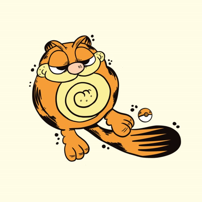 Lạ lẫm với “chú mèo mất nết” Garfield phiên bản Pokemon