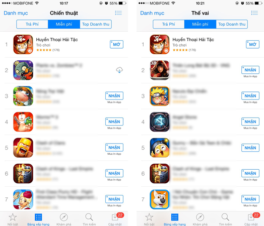 Huyền Thoại Hải Tặc “leo đỉnh” App Store sau 6 ngày ra mắt