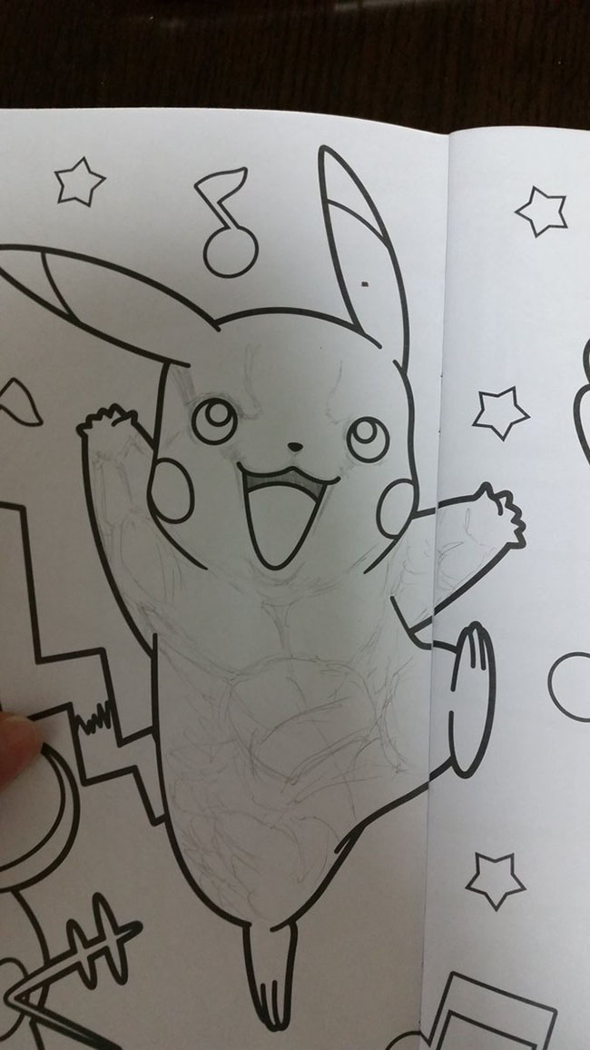 Khi họa sỹ tô màu làm Pikachu trở nên bẩn bựa