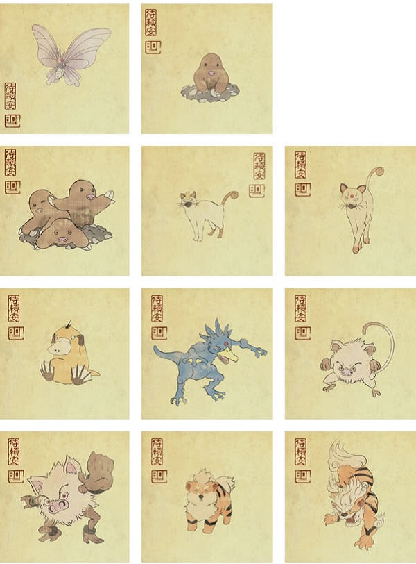 Các Pokemon sẽ ra sao nếu vẽ theo phong cách Nghệ thuật Phong Kiến Nhật Bản?