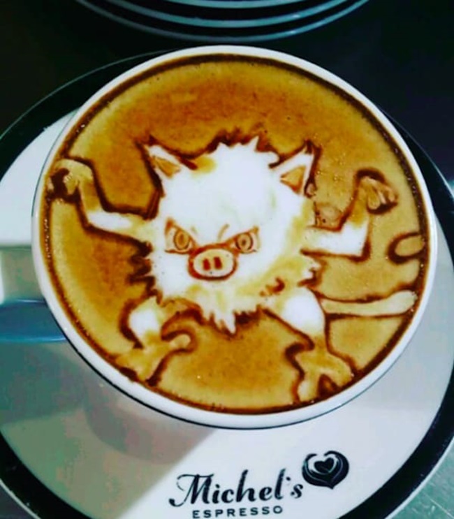 "Bắt" Pokémon huyền thoại trên tách cà phê Capuchino