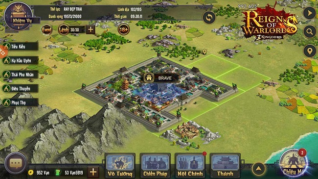 6/9 – Bắt đầu trải nghiệm game mobile chiến thuật Reign of Warlords