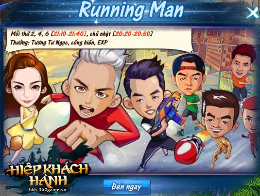 Có gì thú vị ở Running man trong webgame Hiệp Khách Hành?