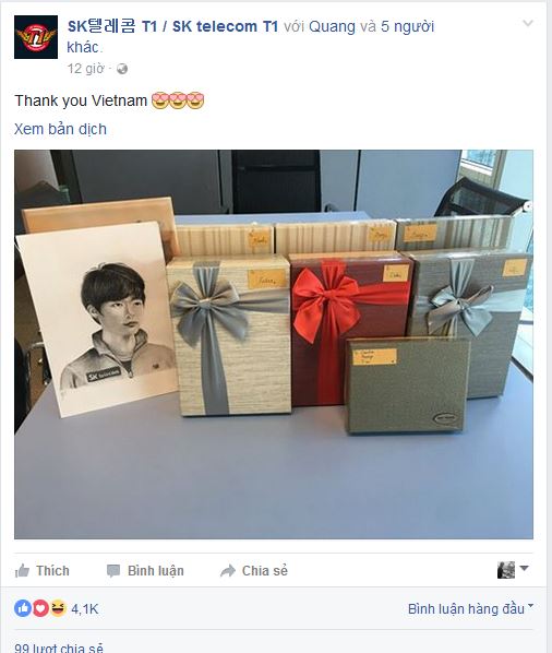 Faker và đồng đội gửi lời cảm ơn đến người hâm mộ Việt Nam
