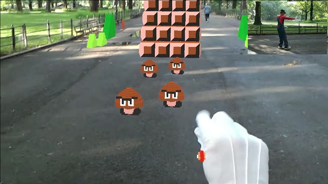 Choáng với phần chơi màn 1-1 Mario bằng kính AR Hololens
