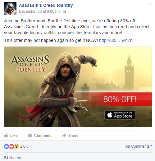Chỉ 6.000 VND, còn chờ gì nữa mà không tậu Assassin’s Creed: Identity ngay hôm nay!