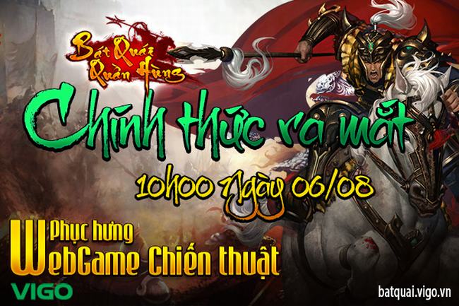 Bát Quái Quần Hùng chào đón game thủ Việt 10h00 ngày 06/08