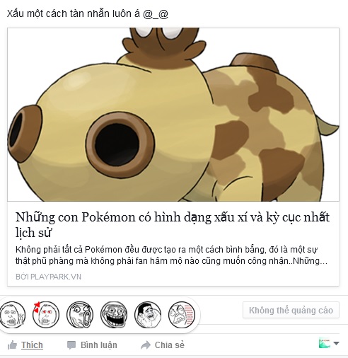 Đổi biểu tượng cảm xúc mới của Facebook sang hình Pokemon