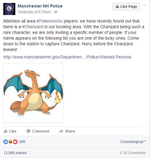 Cảnh sát Anh dùng Pokémon GO để 'bẫy' tội phạm