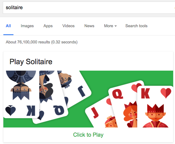 Chơi 2 huyền thoại Solitaire và cờ Caro ngay trên Google