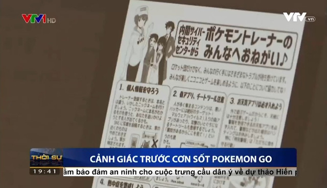 Đài truyền hình Việt Nam cảnh báo tác hại của Pokemon GO