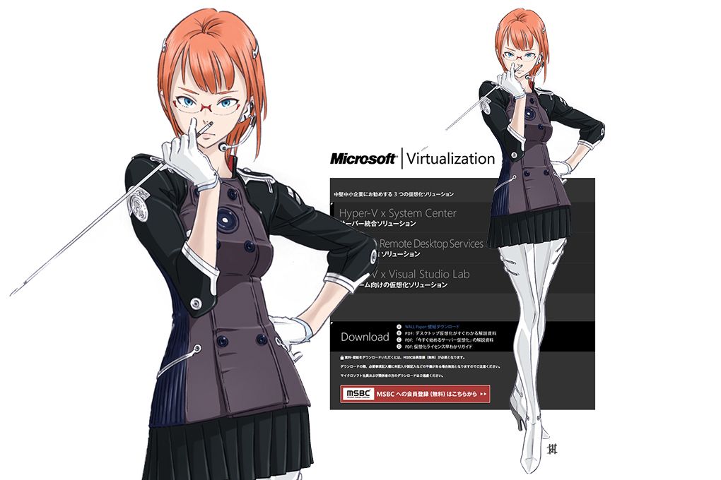Các nhân vật anime được nhân cách hóa từ những sản phẩm của Microsoft