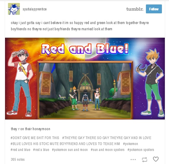 Bộ đôi Red và Blue đã biến Pokemon Sun & Moon trở thành một bộ phim “đam mỹ”