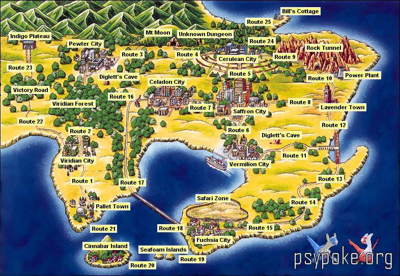Công bố bản đồ toàn bộ thế giới bí mật của Pokemon 