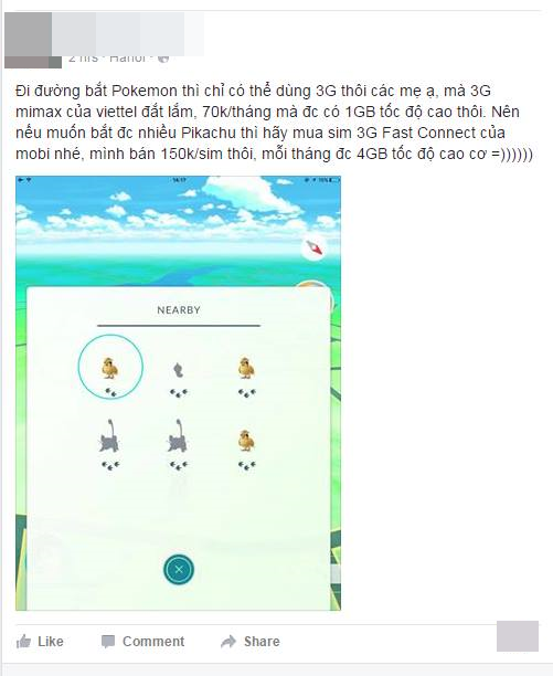 Việt Nam nở rộ dịch vụ ăn theo Pokemon Go