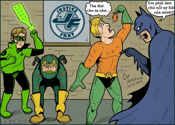 Truyện tranh hài - Các siêu anh hùng sẽ thế nào khi còn đang đi học