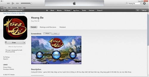 gMO Hoàng Đế bị săn lùng ráo riết trên AppStore