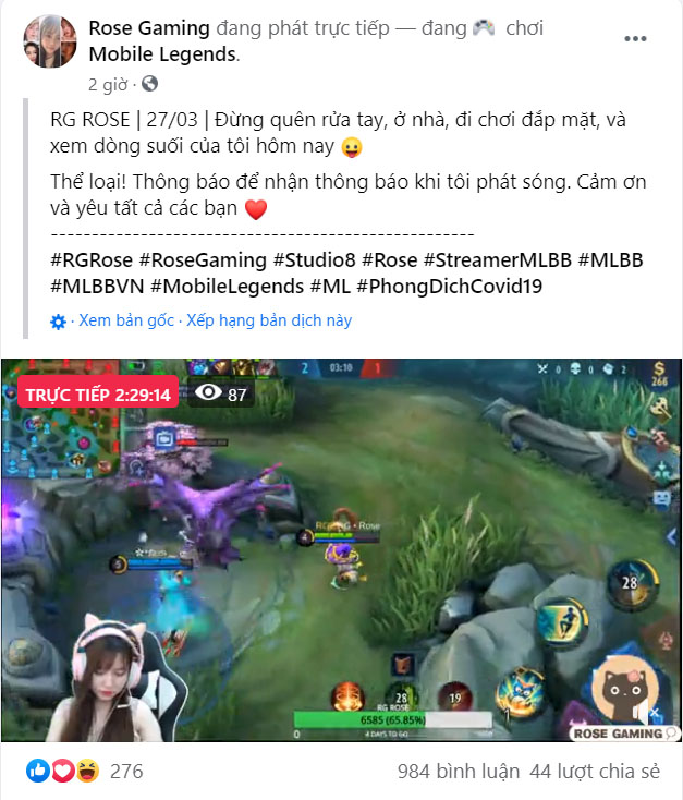Thông điệp 'Hãy ở nhà vì đã có chúng tôi' được hot streamers lan tỏa rộng rãi trong cộng đồng game thủ Việt