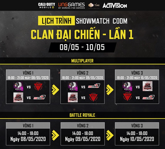 [Showmatch] Call of Duty: Mobile VN – “Clan đại chiến” bắt đầu từ bây giờ