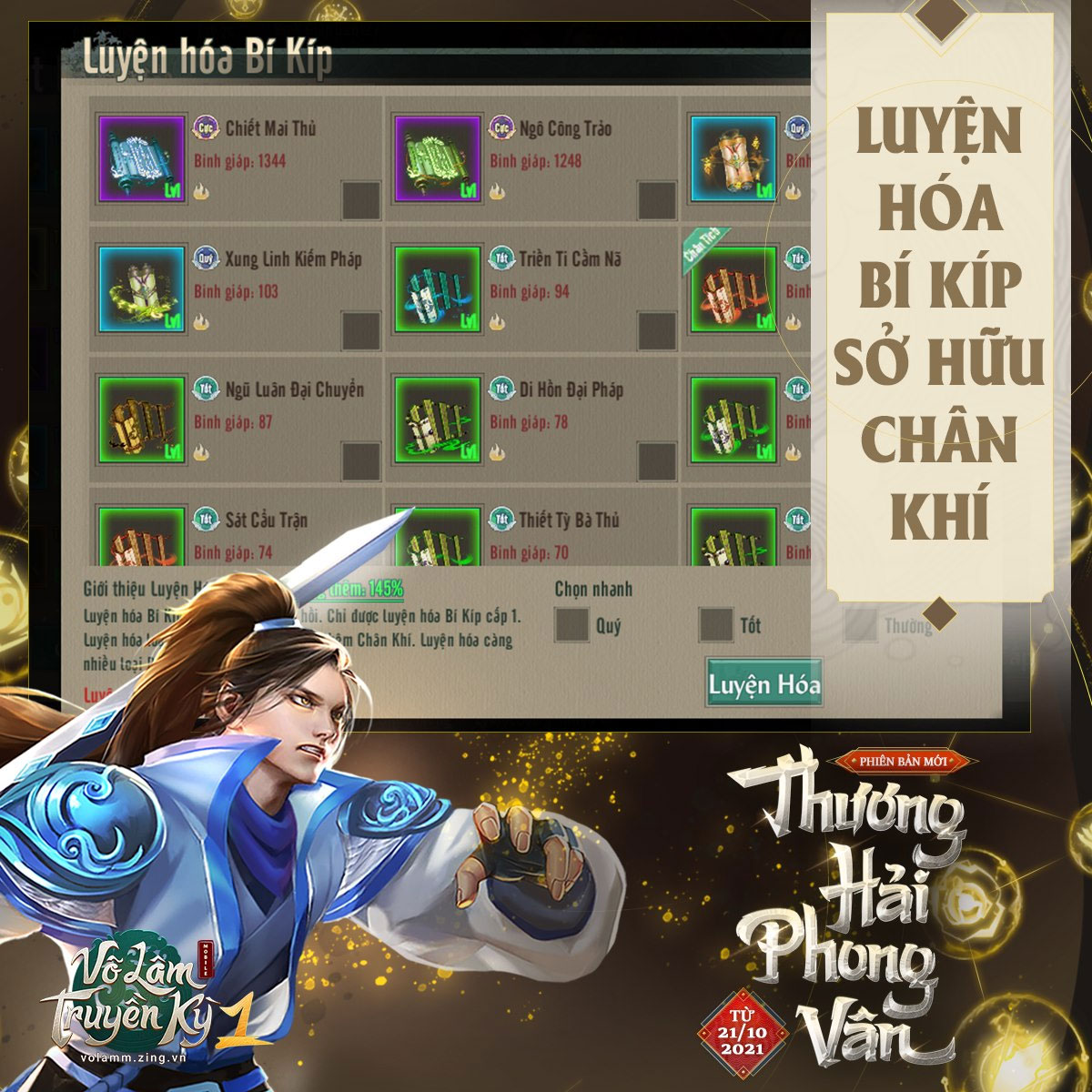 21/10 – Võ Lâm Truyền Kỳ 1 Mobile chính thức ra mắt Thương Hải Phong Vân