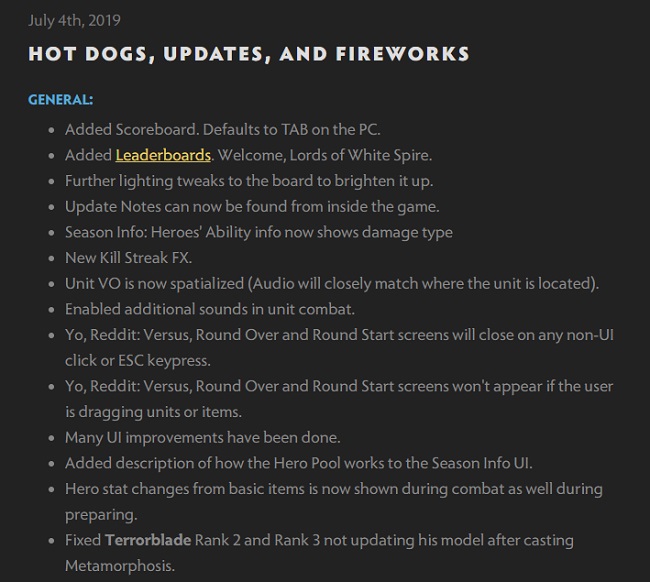 [Dota Underlords] Update 05/7: Những tính năng mới, item mới và nhiều thay đổi mới 