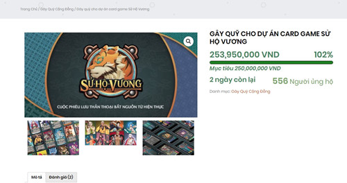 Game thuần Việt 'Sử Hộ Vương' gây quỹ thành công 250 triệu đồng
