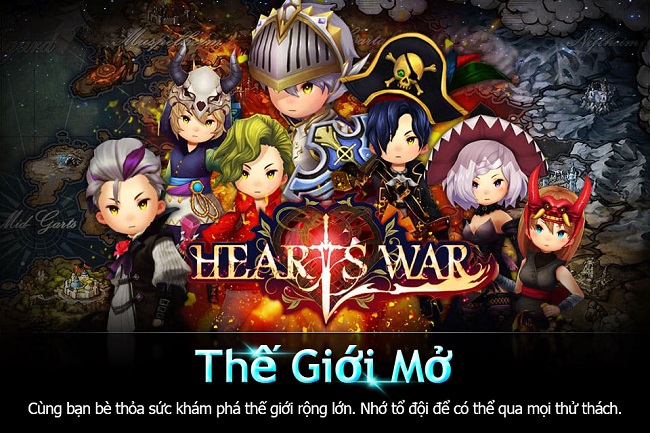 Hearts War – Game mobile thế giới mở cực chất đến từ Hàn Quốc Open Beta ở Đông Nam Á