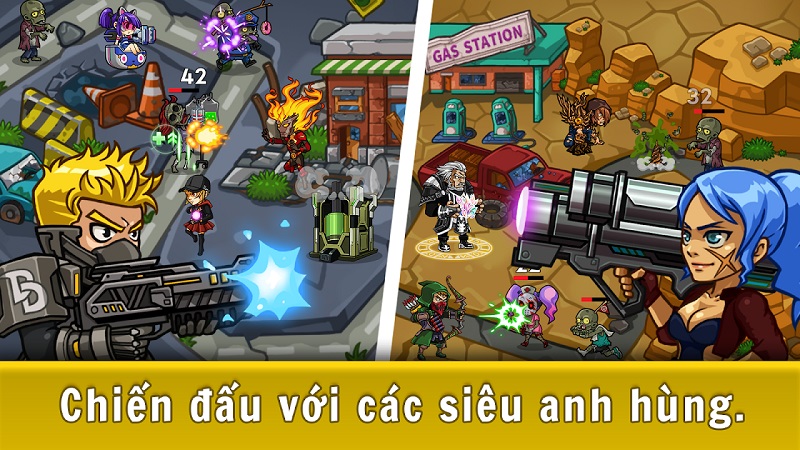 Heroes Defense: Attack on Zombie – Game thủ thành chống Zombie giải trí hấp dẫn