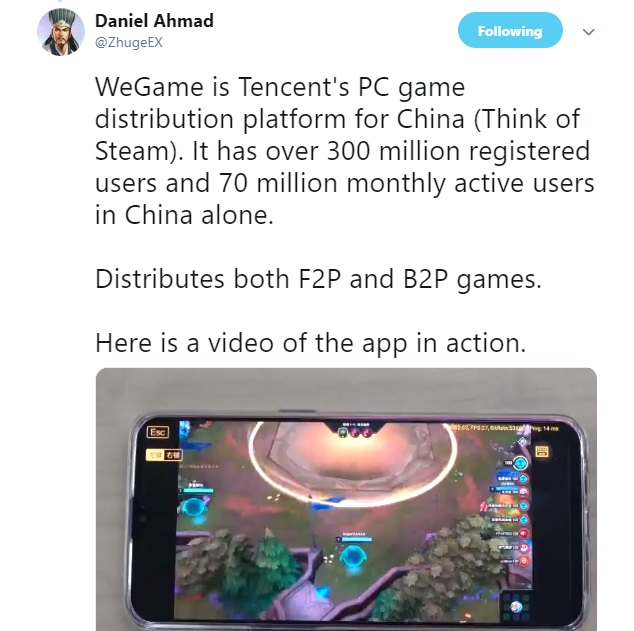 Tencent ra mắt ứng dụng cho phép chơi LMHT phiên bản PC ngay trên di động