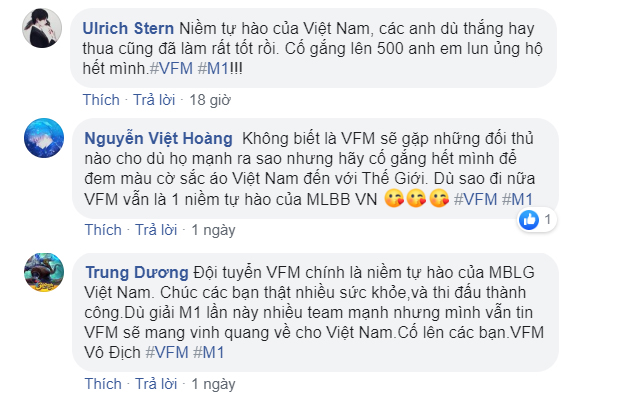Cộng đồng gửi lời hay ý đẹp đến đội tuyển Mobile Legends: Bang Bang Việt Nam trước giải M1