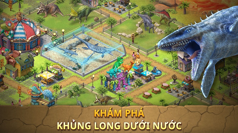 Jurassic Dinosaur: Park Game – Chán thành phố thì về quê chăn Khủng Long nào!