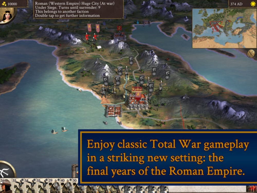 Rome: Total War - Barbarian Invasion đã có mặt trên di động