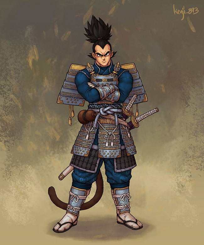Lạ lẫm với hình ảnh nhân vật Dragon Ball hóa thân thành Samurai