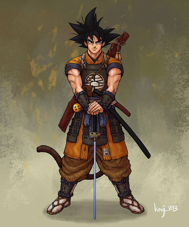 Lạ lẫm với hình ảnh nhân vật Dragon Ball hóa thân thành Samurai