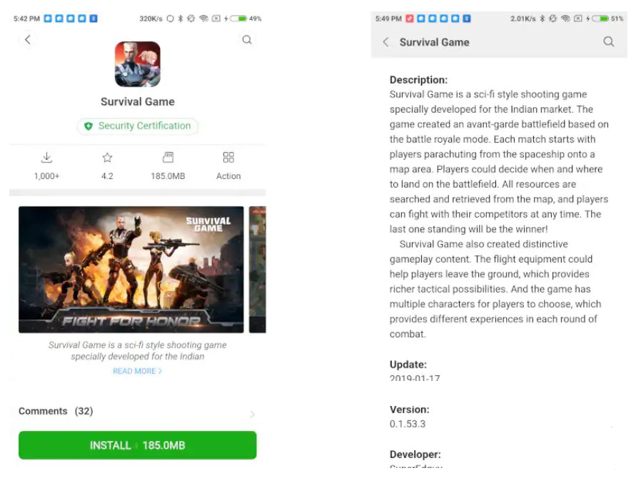 Xiaomi phát hành game ‘nhái’ PUBG Mobile