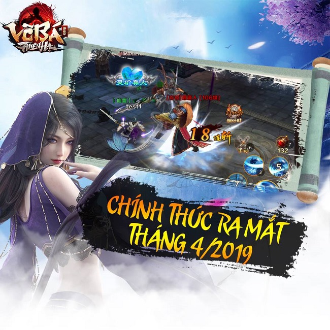 GOSU sẽ phát hành game mobile Võ Bá Thiên Hạ trong tháng 4 này
