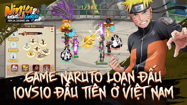 Game Naruto đấu tướng 10 vs 10 Ninja Làng Lá Mobile cập bến làng game Việt